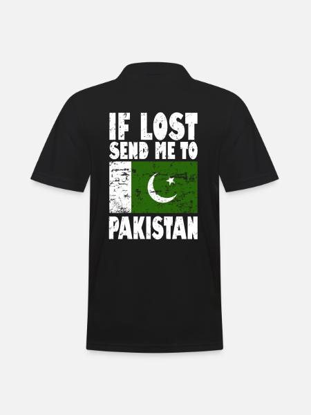 Drapeau pakistanais - Polo Homme - noir