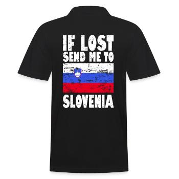 Drapeau de la Slovénie - Polo Homme - noir - Dos - Kai (181cm)