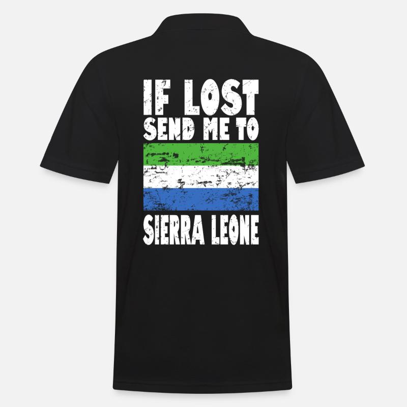 Drapeau de la Sierra Leone - Polo Homme - noir