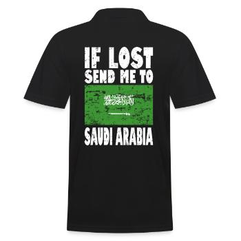 Slogan du drapeau de l’Arabie saoudite - Polo Homme - noir - Dos - Kai (181cm)
