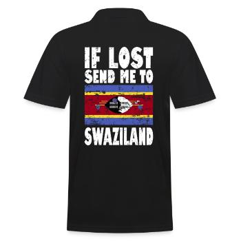 Drapeau du Swaziland - Polo Homme - noir - Dos - Kai (181cm)