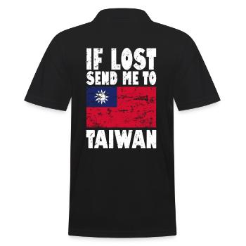 Drapeau de Taïwan - Polo Homme - noir - Dos - Kai (181cm)