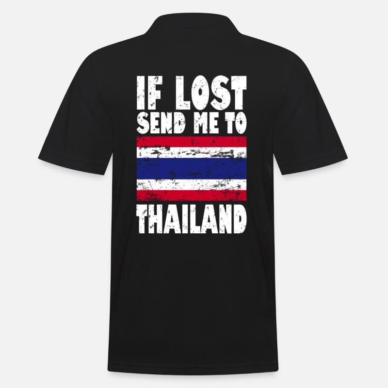 Drapeau de la Thaïlande - Polo Homme - noir