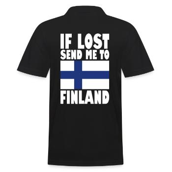 Drapeau de la Finlande - Polo Homme - noir - Dos - Kai (181cm)