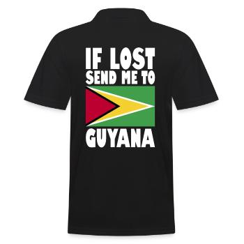 Drapeau du Guyana - Polo Homme - noir - Dos - Kai (181cm)