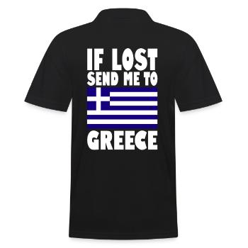 Drapeau de la Grèce - Polo Homme - noir - Dos - Kai (181cm)