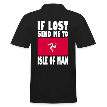 Drapeau de l’île de Man disant - Polo Homme - noir - Dos - Kai (181cm)