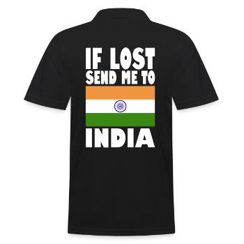 Drapeau de l’Inde - Polo Homme - noir - Dos - Kai (181cm)