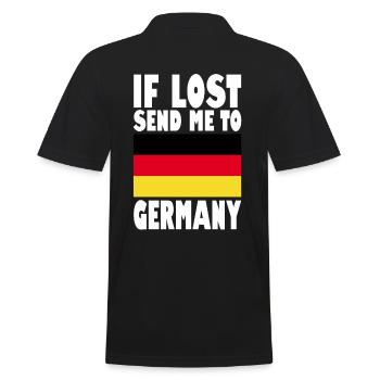 Germany Flag Slogan - Men's Polo Shirt - black - Back - Kai (181cm)