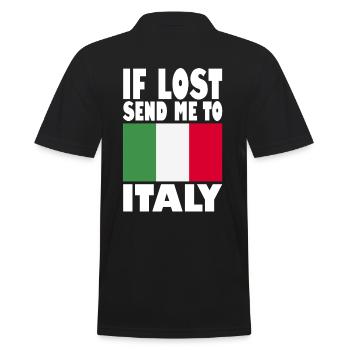 Drapeau de l’Italie - Polo Homme - noir - Dos - Kai (181cm)