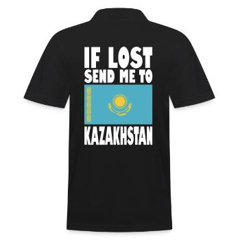 Drapeau du Kazakhstan - Polo Homme - noir - Dos - Kai (181cm)