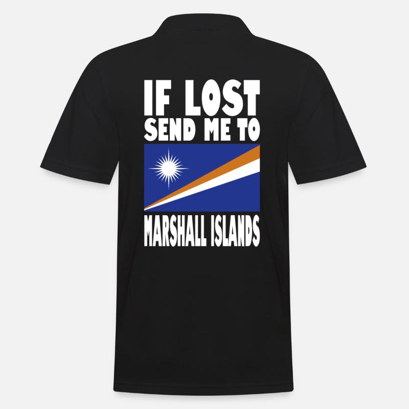 Drapeau des Îles Marshall - Polo Homme - noir