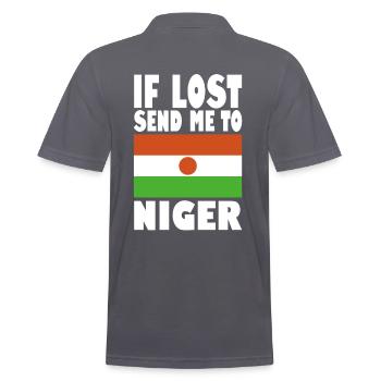 Drapeau du Niger - Polo Homme - charbon - Dos - Nico (186cm)
