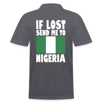 Drapeau du Nigeria - Polo Homme - charbon - Dos - Nico (186cm)