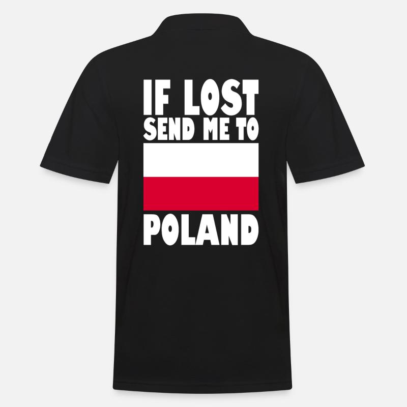 Polen Flagge Spruch - Männer Poloshirt - Schwarz
