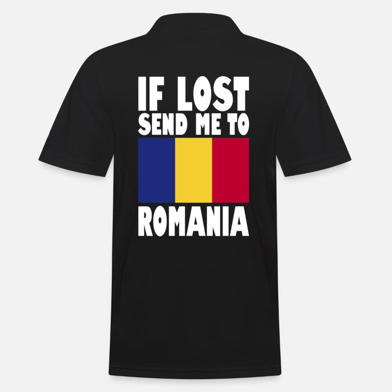 Slogan du drapeau roumain - Polo Homme - noir