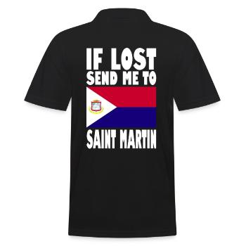 Drapeau Saint-Martin - Polo Homme - noir - Dos - Kai (181cm)
