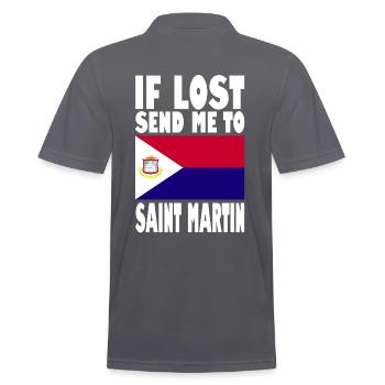 Drapeau Saint-Martin - Polo Homme - charbon - Dos - Nico (186cm)