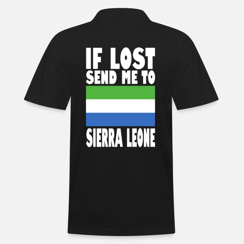Sierra Leone Flagge Spruch - Männer Poloshirt - Schwarz