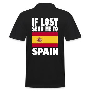 Drapeau de l’Espagne - Polo Homme - noir - Dos - Kai (181cm)