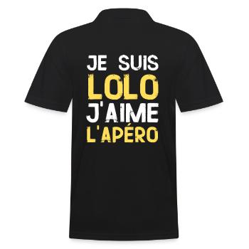 Cadeau Laurent Apero Original - Polo Homme - noir - Dos - Kai (181cm)
