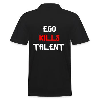 ego kills talent - Men's Polo Shirt - black - Back - Kai (181cm)
