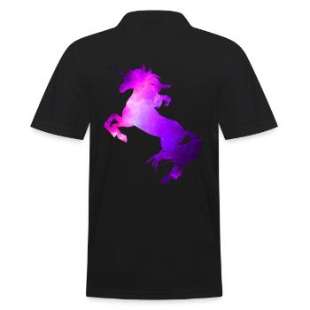 Unicorn Fantasy Unicorn Horse Mythical Creatures - Men's Polo Shirt - black - Back - Kai (181cm)
