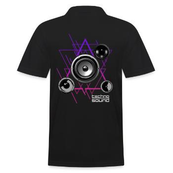Cadeau de haut-parleur Electro Sound Techno House - Polo Homme - noir - Dos - Kai (181cm)
