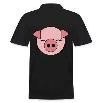 Porc cochon porcelets de poulet Pig Drôles de photos - Polo Homme - noir - Dos - Kai (181cm)