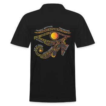 Eye of Horus Ägypten Pharao Nil Magisch Auge - Männer Poloshirt - Schwarz - Hinten - Kai (181cm)