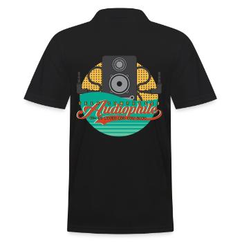 Vintage High End Audiophile Reference Hifi Freak - Men's Polo Shirt - black - Back - Kai (181cm)