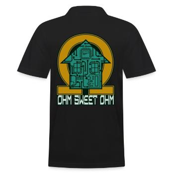 Ohm Sweet Ohm Resistor Electronics Electronics Technician - Men's Polo Shirt - black - Back - Kai (181cm)