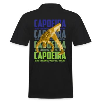Brazil Capoeira Battle Dance Martial Arts Fitness - Men's Polo Shirt - black - Back - Kai (181cm)