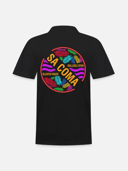 Sa Coma Mallorca Spain Balearic Islands vacation - Men's Polo Shirt - black