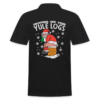 Santa Clause Santa Claus Christmas Funny - Men's Polo Shirt - black - Back - Kai (181cm)