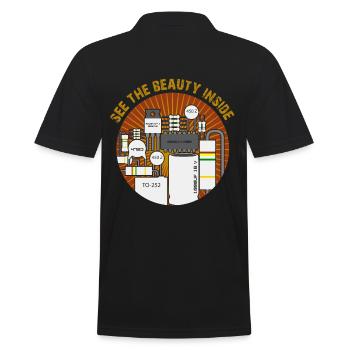 See The Beauty Inside Electrical Engineering Freak Funny - Men's Polo Shirt - black - Back - Kai (181cm)