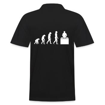 Evolution DJ Club Platine EDM Musique - Polo Homme - noir - Dos - Kai (181cm)