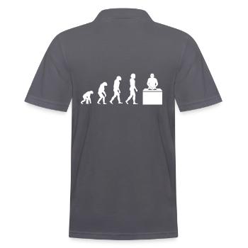 Evolution DJ Club Platine EDM Musique - Polo Homme - charbon - Dos - Nico (186cm)