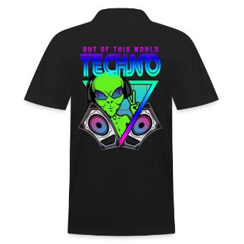 Techno hors de ce monde extraterrestre extraterrestre - Polo Homme - noir - Dos - Kai (181cm)