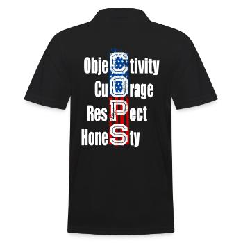 Support Cops Polizei Polizist Unterstützer - Männer Poloshirt - Schwarz - Hinten - Kai (181cm)