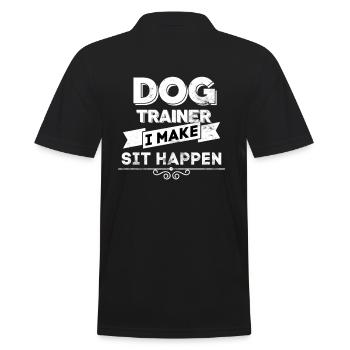 Dog trainer dog dogs dog training - Men's Polo Shirt - black - Back - Kai (181cm)