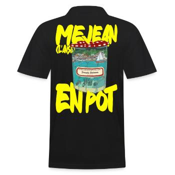 Anse Méjean in a pot - Men's Polo Shirt - black - Back - Kai (181cm)