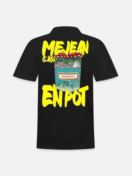 Anse Méjean in a pot - Men's Polo Shirt - black