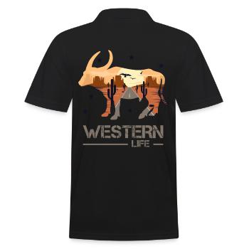 un film western - Polo Homme - noir - Dos - Kai (181cm)