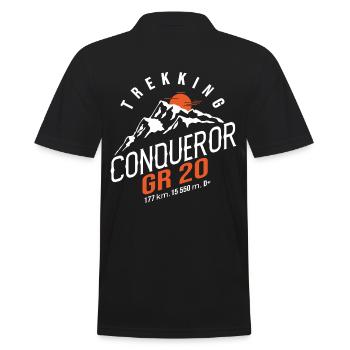 GR 20 Randonnée corse GR 20 Randonnée randonneur Corse - Polo Homme - noir - Dos - Kai (181cm)