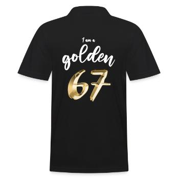 67 years 67th birthday 1967 vintage gift - Men's Polo Shirt - black - Back - Kai (181cm)
