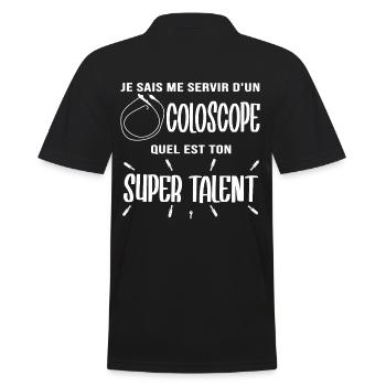 Médecins Coloscope Endoscopie Super Cadeau - Polo Homme - noir - Dos - Kai (181cm)