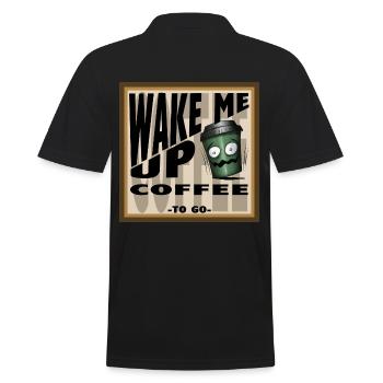 WAKE ME UP CAFÉ - Polo Homme - noir - Dos - Kai (181cm)