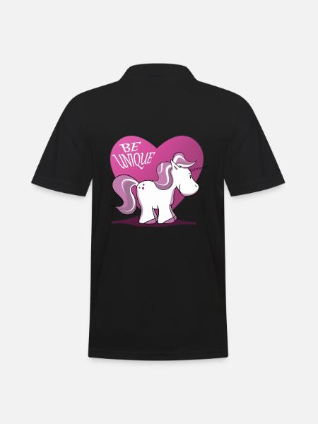 Unicorn Pegasus Horse Riding Pony Horses Magic - Men's Polo Shirt - black