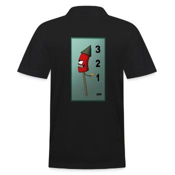 Sylvester 3 2 1 - Männer Poloshirt - Schwarz - Hinten - Kai (181cm)